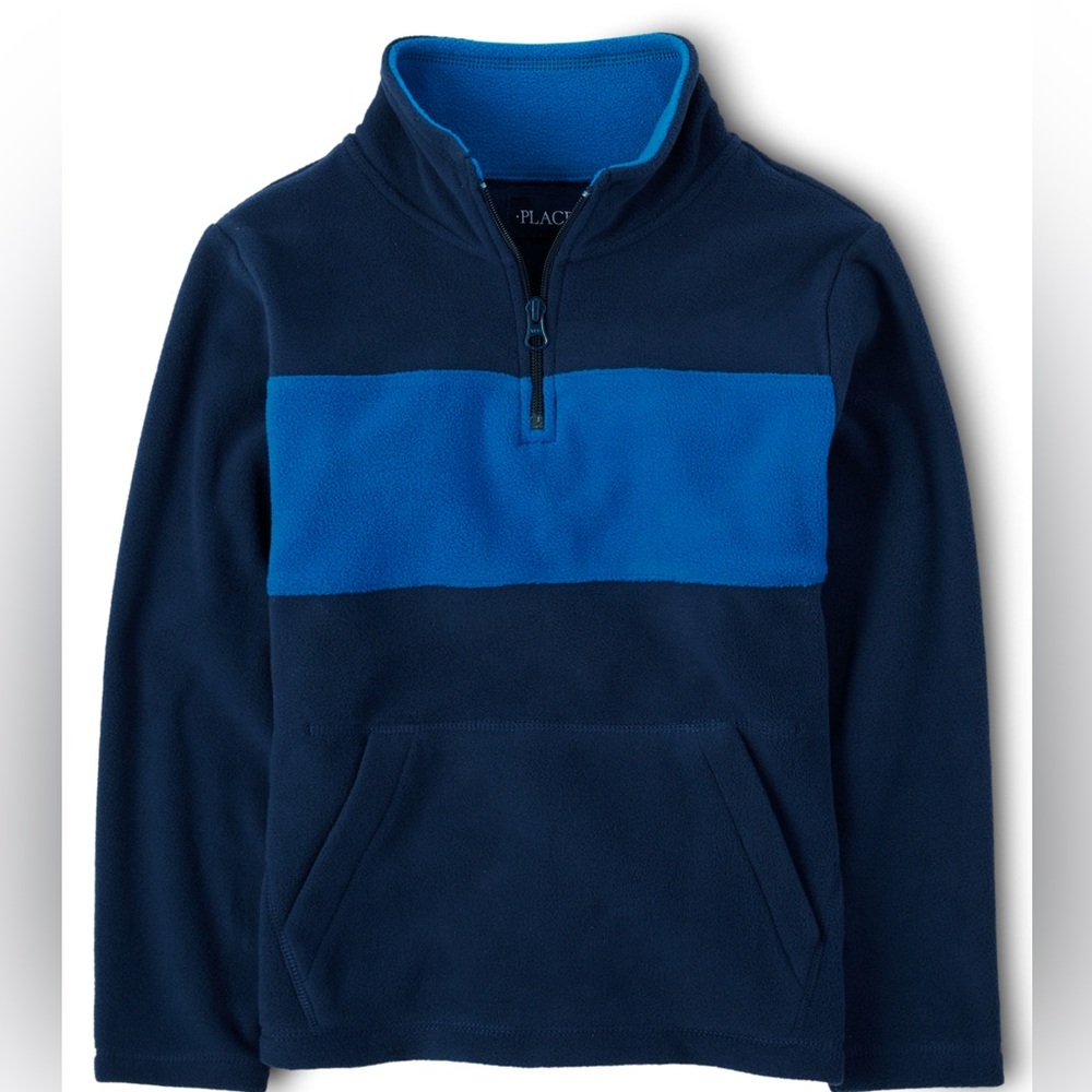 The Children’s Place - Boys Colorblock Glacier Fleece Half Zip Pullover Tidal